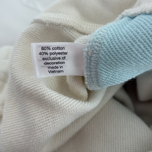 Lane Bryant Cream/Ivory & Light Blue Cropped Joggers w/Front Pockets. Size 14/16 - Picture 9 of 10